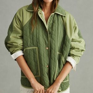 Pilcro Green Quilted Jacket